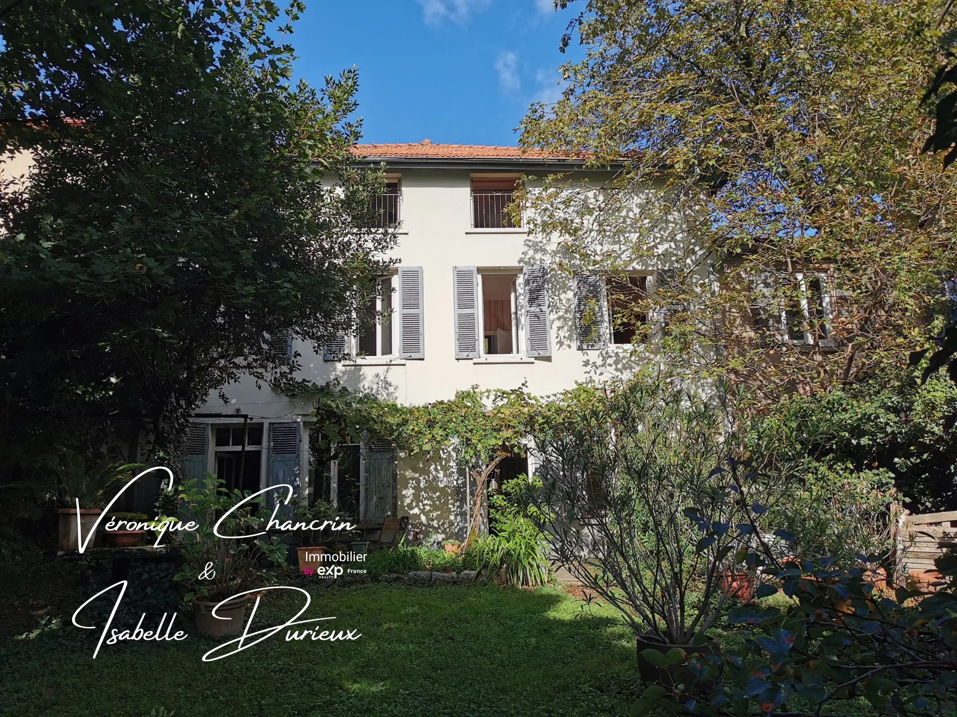 Oullins centre – Maison bourgeoise 200 m² - 5 chambres - Bureau - jardin
