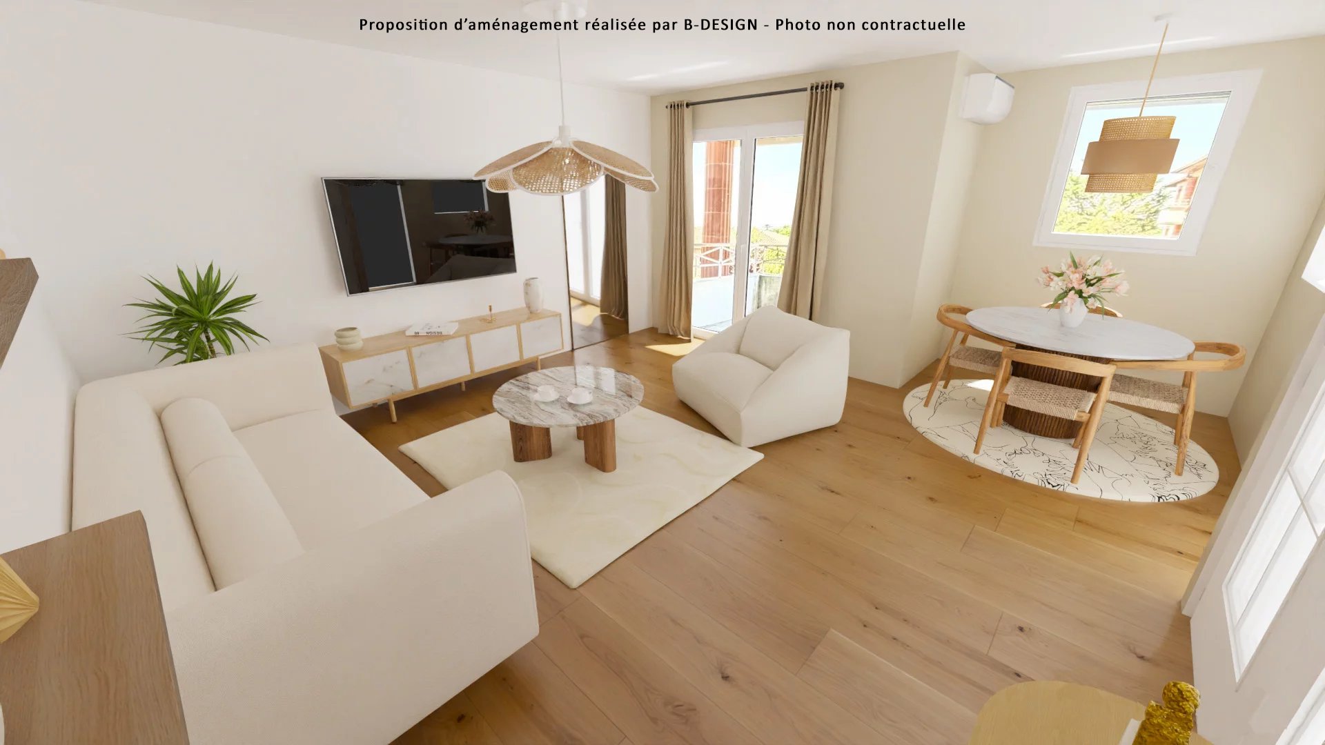 Appartement T4 - 82m² - double balcon - 3 parkings + 1 cave - SAINT JEAN