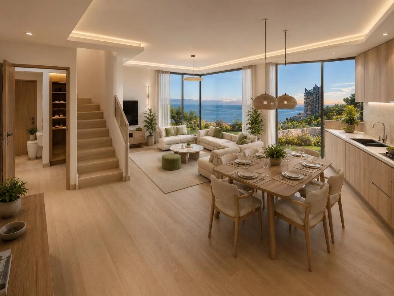 Contemporary 4-Room Villa with Sea Views in Beausoleil