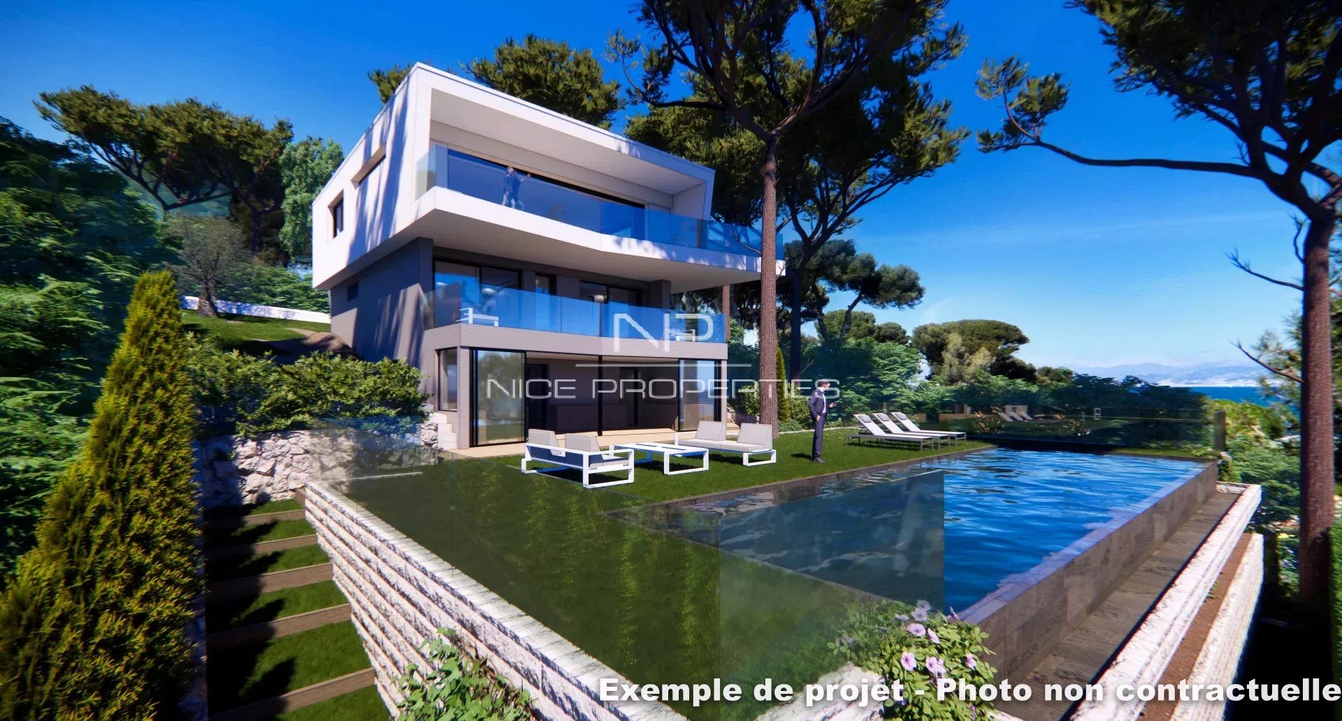 Villa avec splendide vue mer, Cap d'Antibes