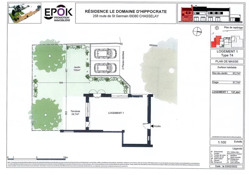 T4 en duplex avec jardin et terrasse