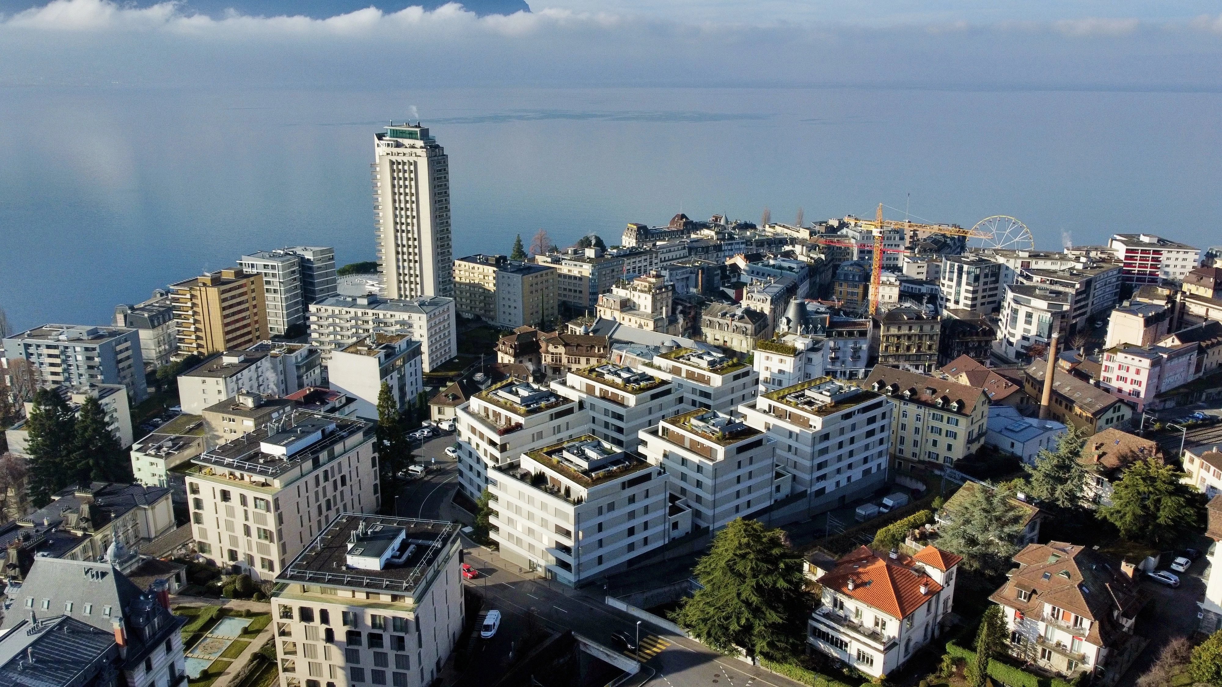 Vue sur le lac au coeur de Montreux