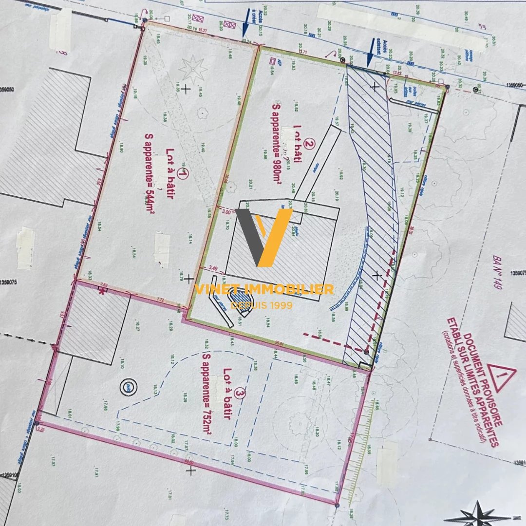 LE BIGNON bourg Terrain de 544 m2