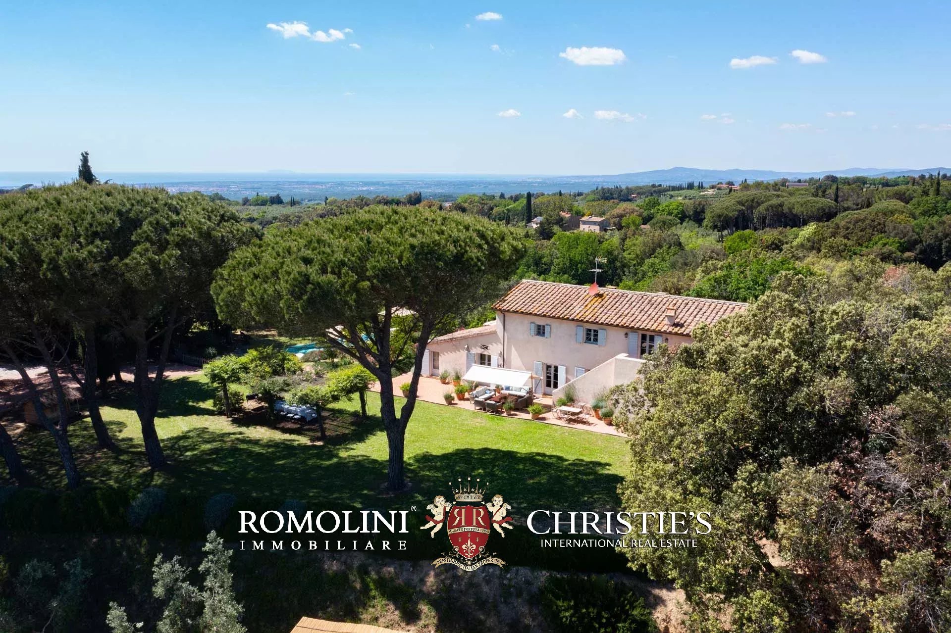 EQUESTRIAN SEA VIEW WINE ESTATE WITH VINEYARDS FOR SALE CLOSE TO BOLGHERI, TUSCANY