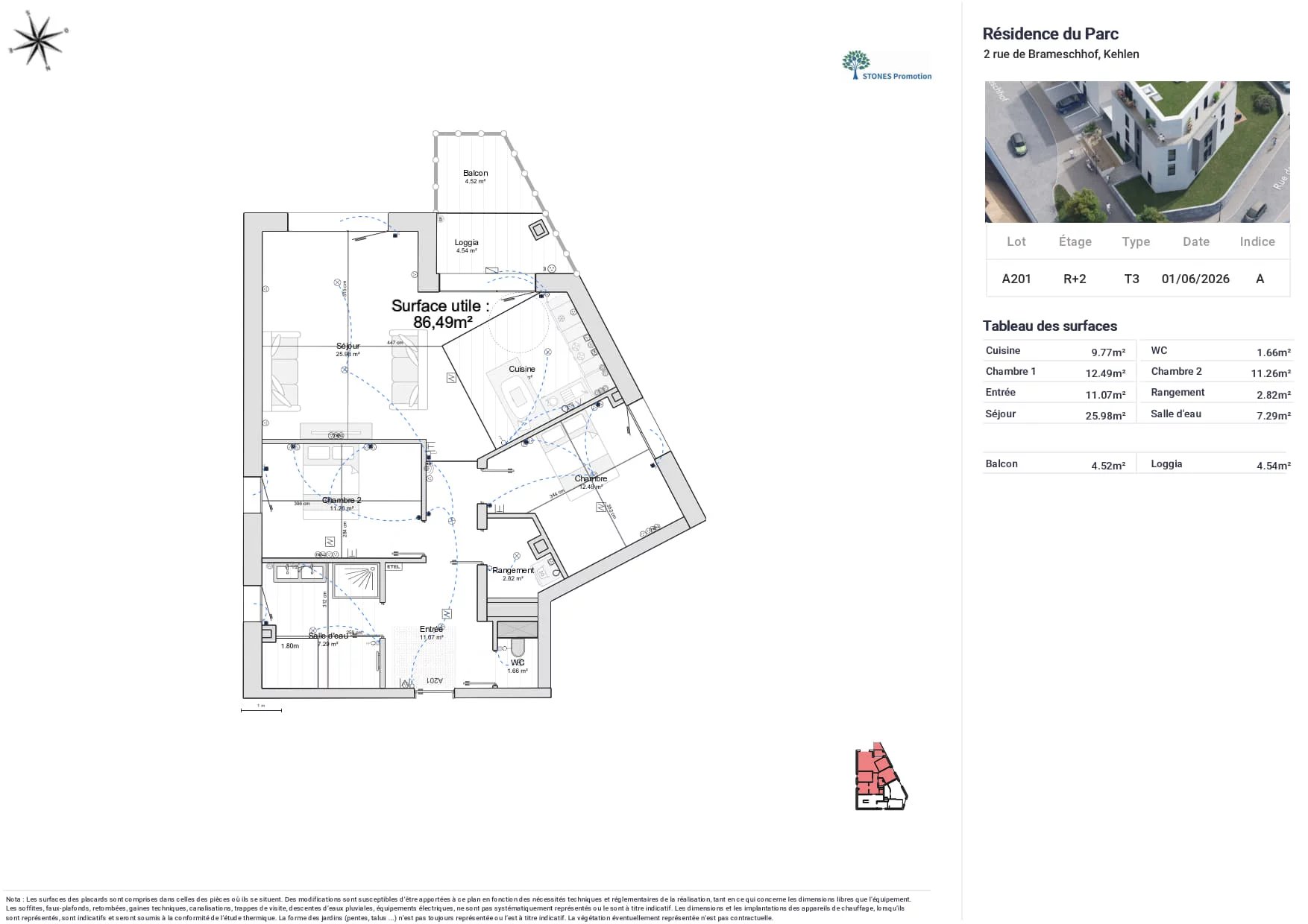 A VENDRE - Appartement  2 chambres à coucher - KEHLEN