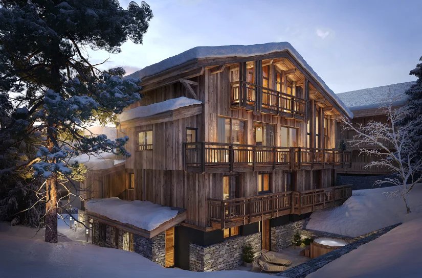 Luxuriöses Neubau-Chalet direkt an den Skipisten mit Spa