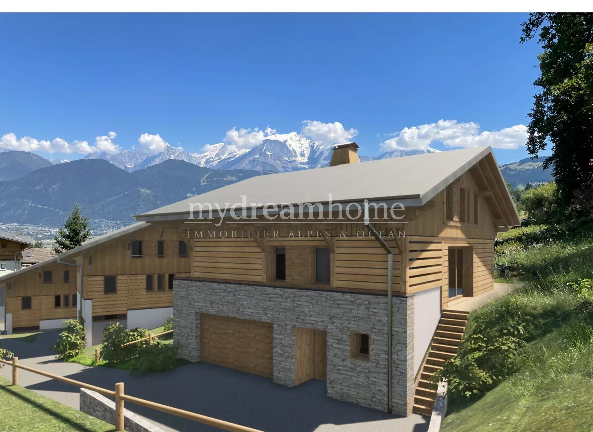 EXCEPTIONNEL : MAGNIFIQUE CHALET 6 chambres - Vue imprenable sur le Mont Blanc à Combloux (74920)