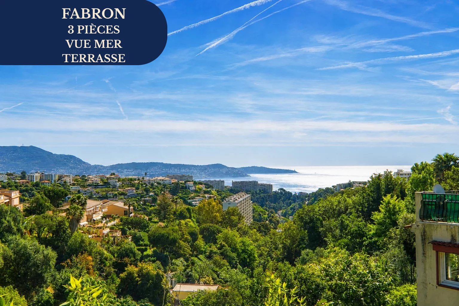 3 pièces 75 m² - STANDING Terrasse - Fabron