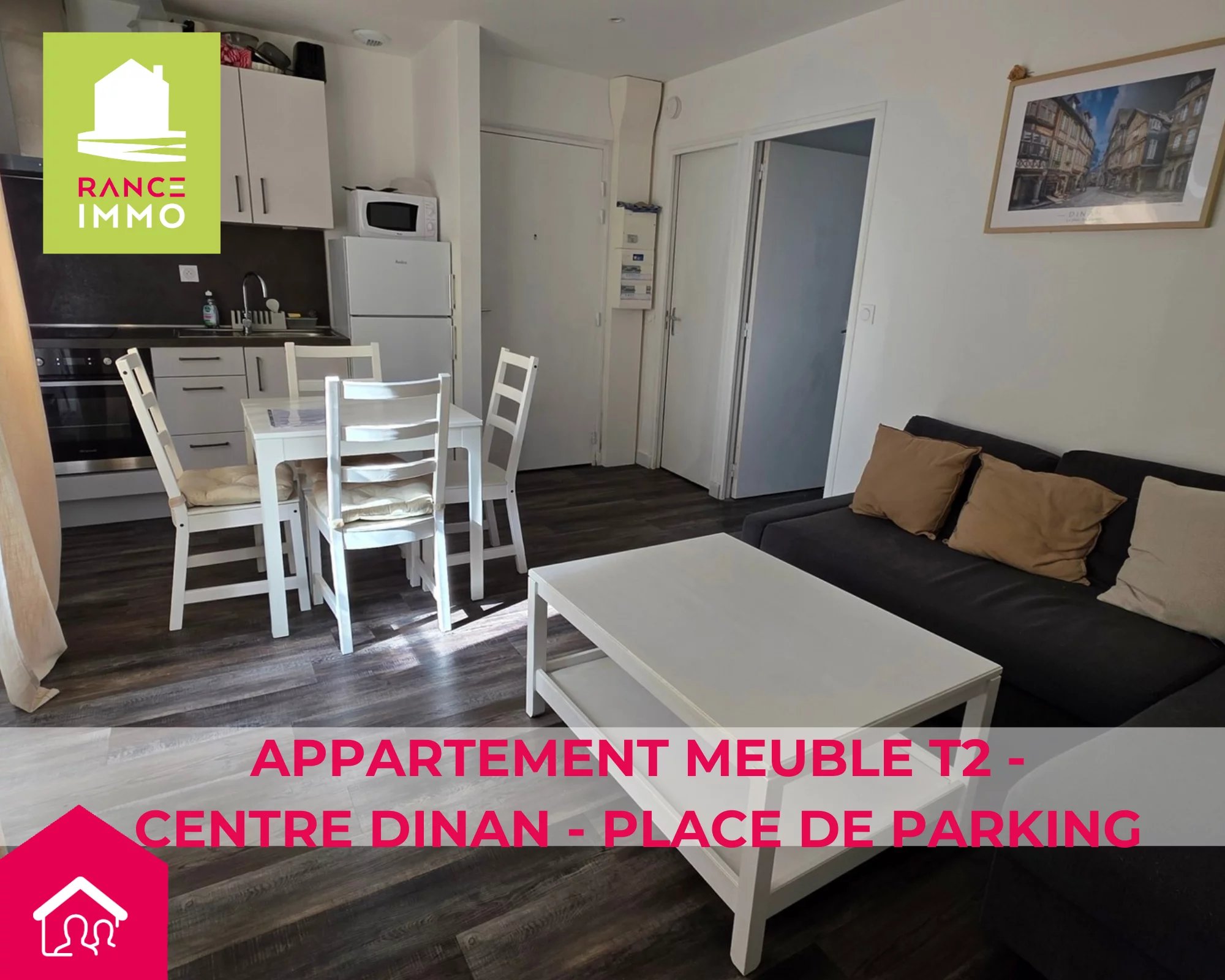 APPARTEMENT MEUBLE -T2 – PARKING  – CENTRE DINAN EN EXCLUSIVITE-