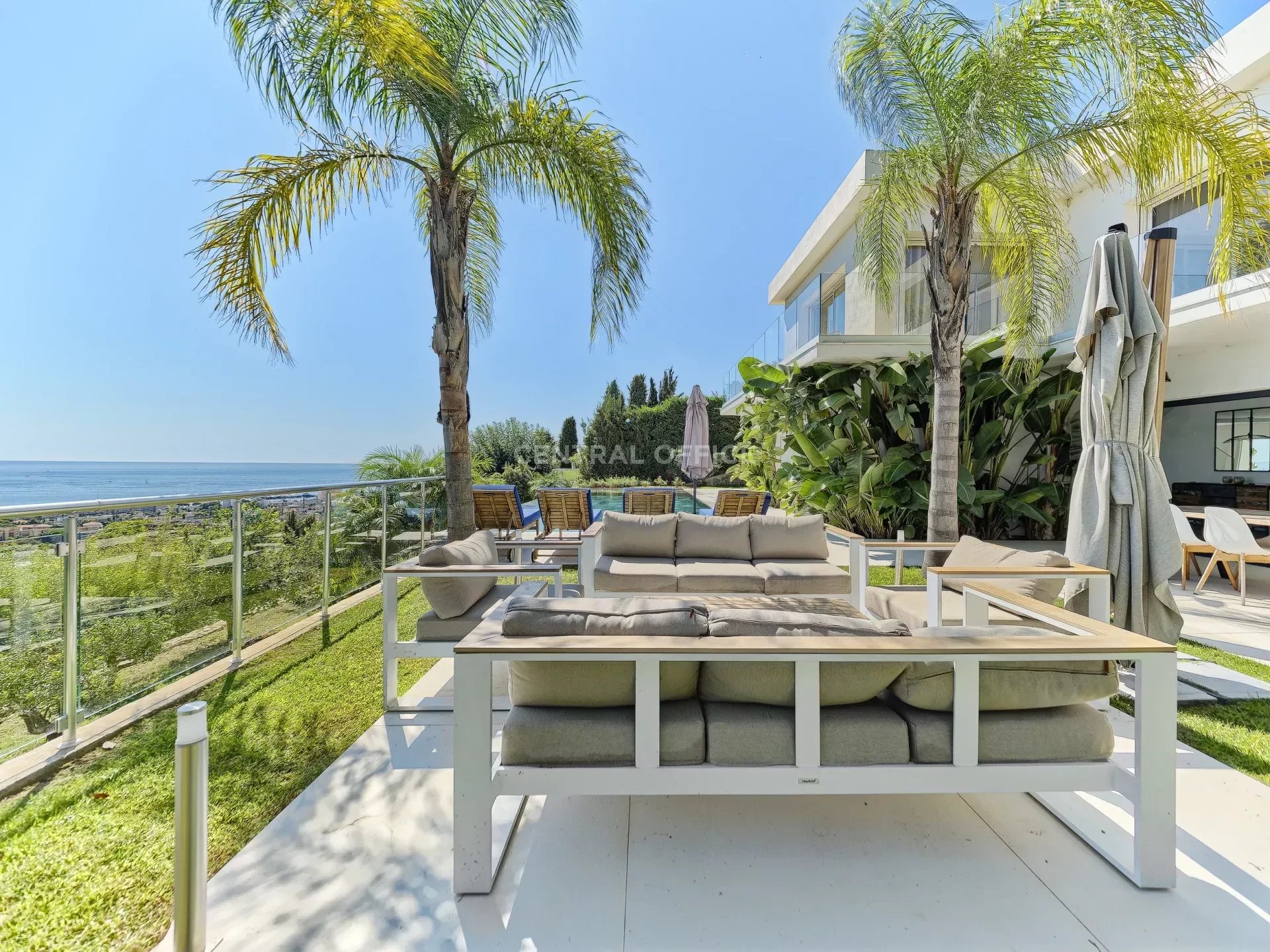 Golfe Juan, Panoramic sea view over the Islands and Cap d'Antibes