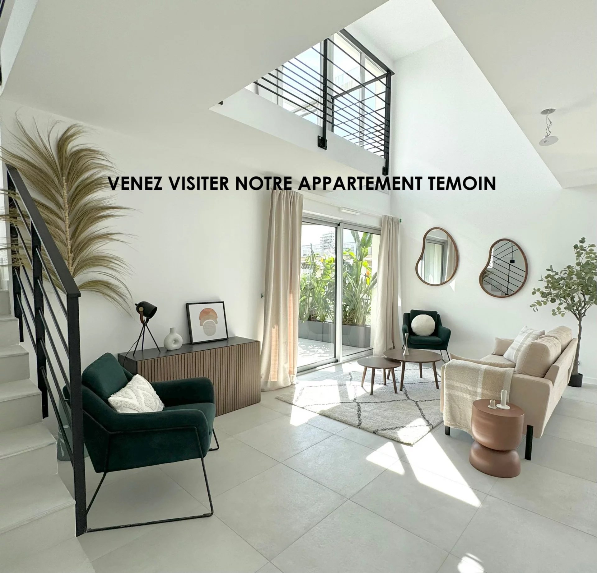 Superbe duplex en dernier étage  de 112 m² - 3 chambres - 2  terrasses