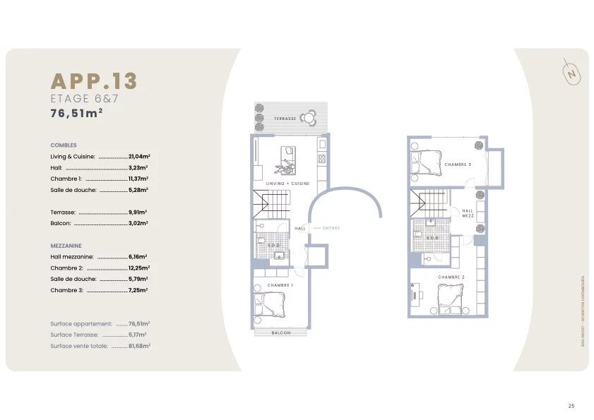 À VENDRE – Appartement 13 – Résidence Downtown, Bonnevoie