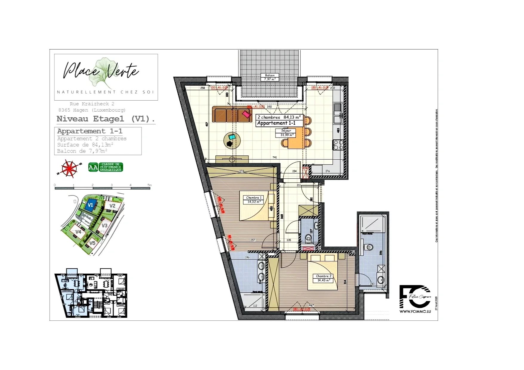 A - Vendre Appartement 2 chambres avec Loggia à Kleinbetigen