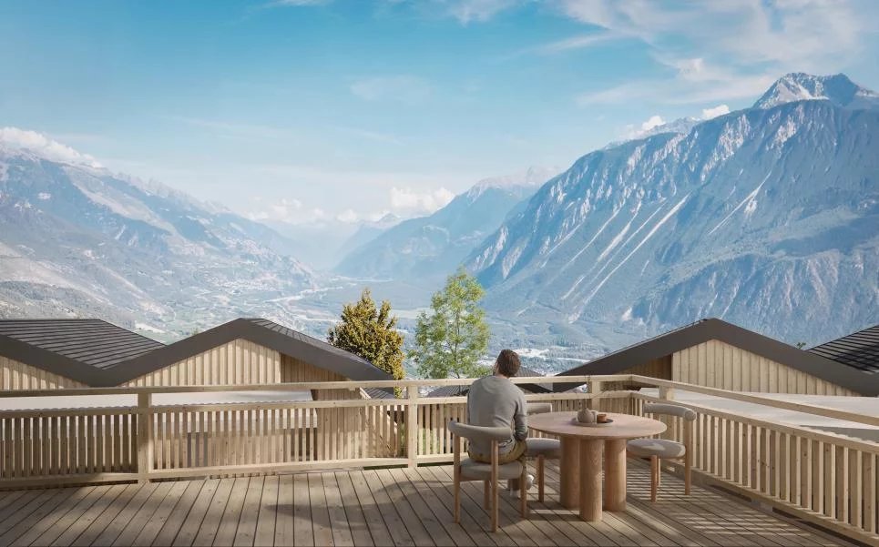 Chalets contemporains à Mollens Promotion Les Martelles