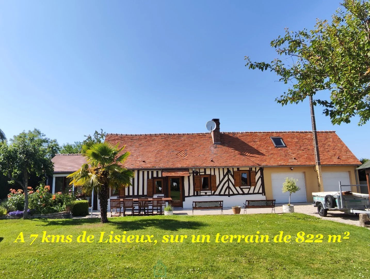 7 kms de Lisieux, agréable maison normande avec double garage