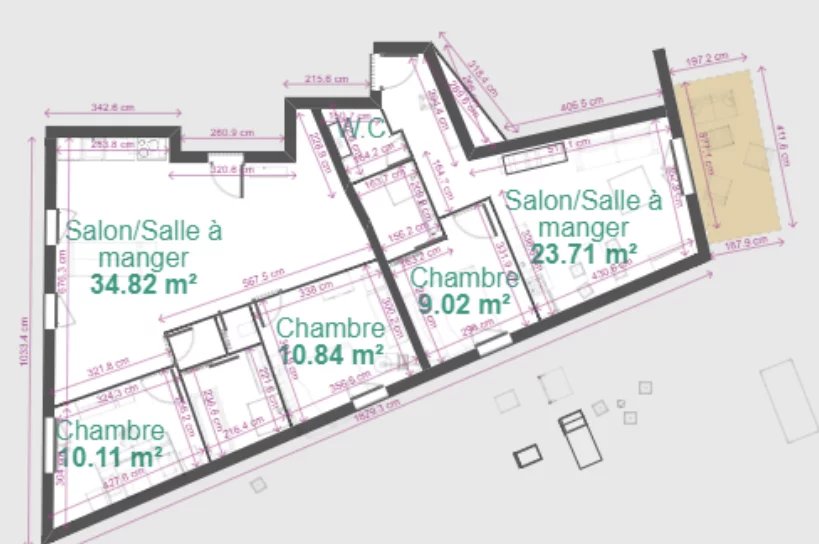 Appartement T4 LA SOIE - 3 Box - 200m gare LA SOIE