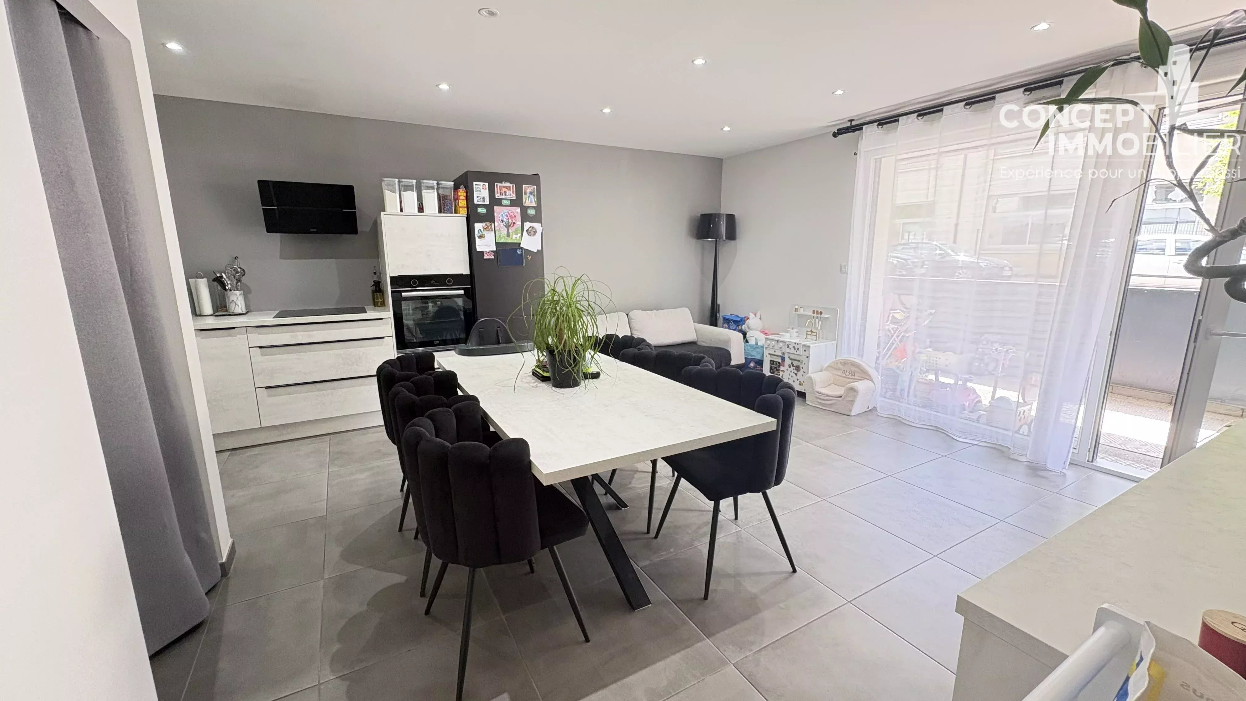 Appartement F3, 2 chambres, parking et cellier