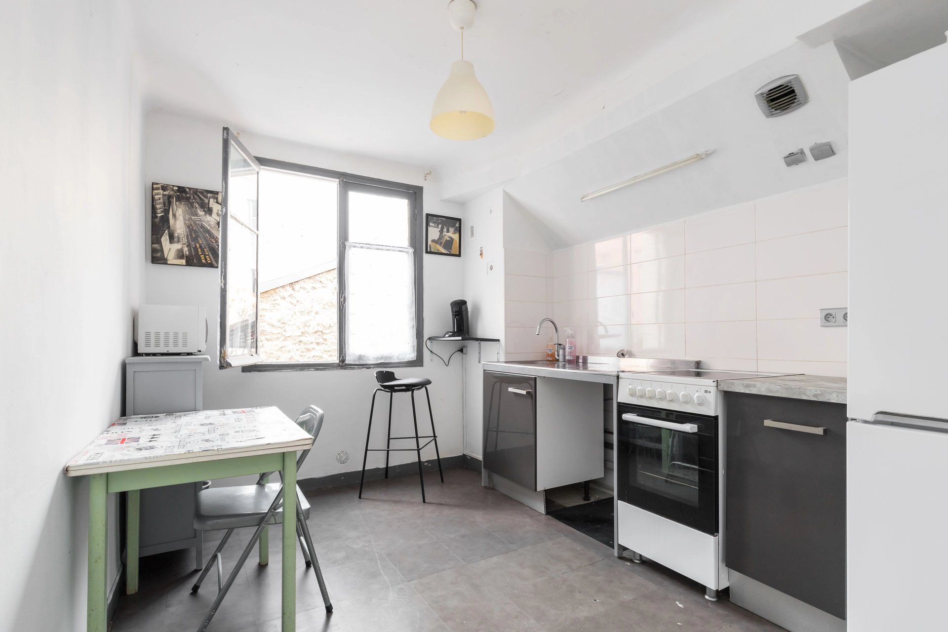Cuisine Carrelage Acier inoxydable