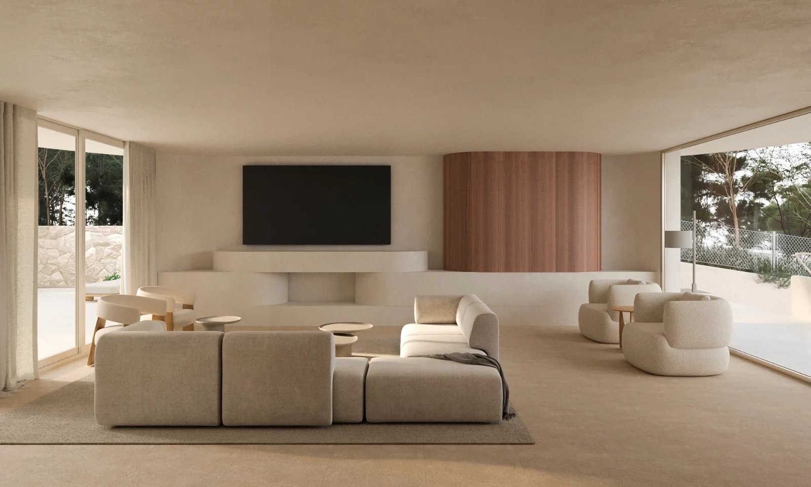 Terrain avec projet et permis pour une villa de luxe