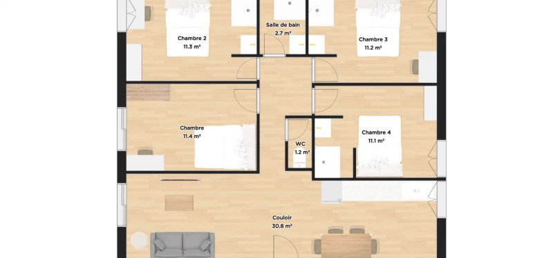 Photo 18 — LOCATION – T5 MEUBLÉ – LEMASSON – DISPONIBILITÉ IMMÉDIATE
