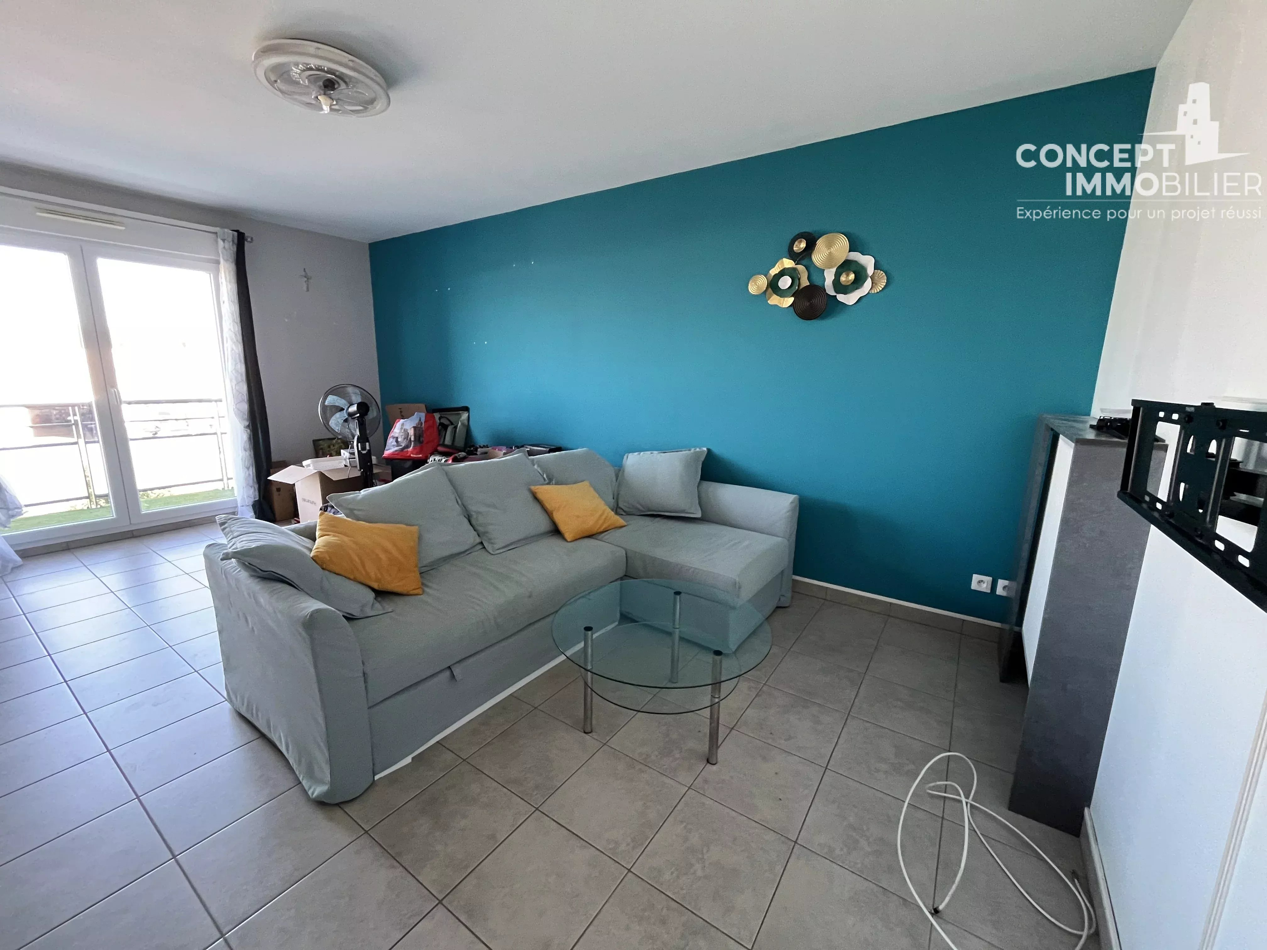 À louer – Appartement F3 meublé avec balcon et 2 places de parking – Marange-Silvange