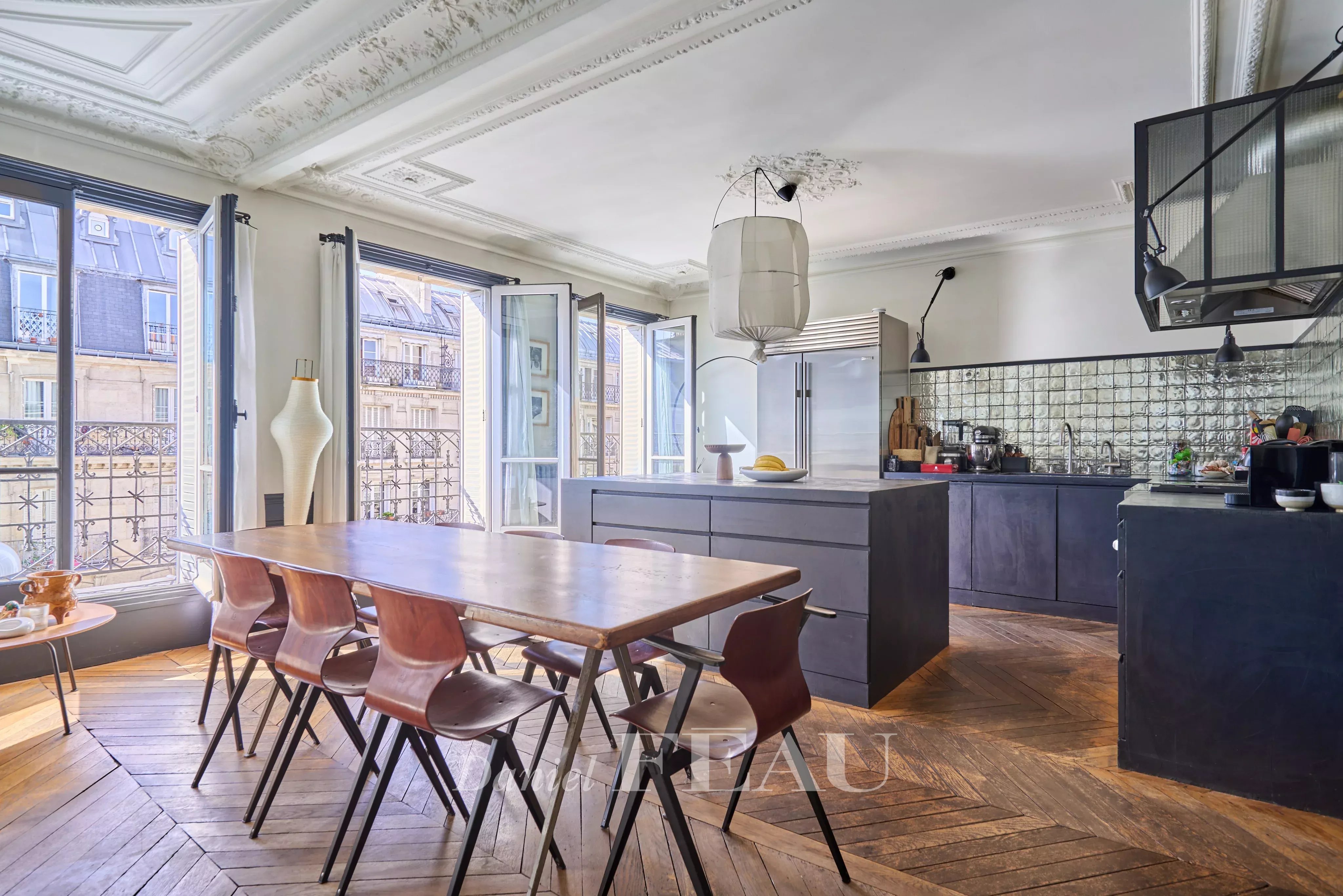 Cuisine ouverte sur le salon