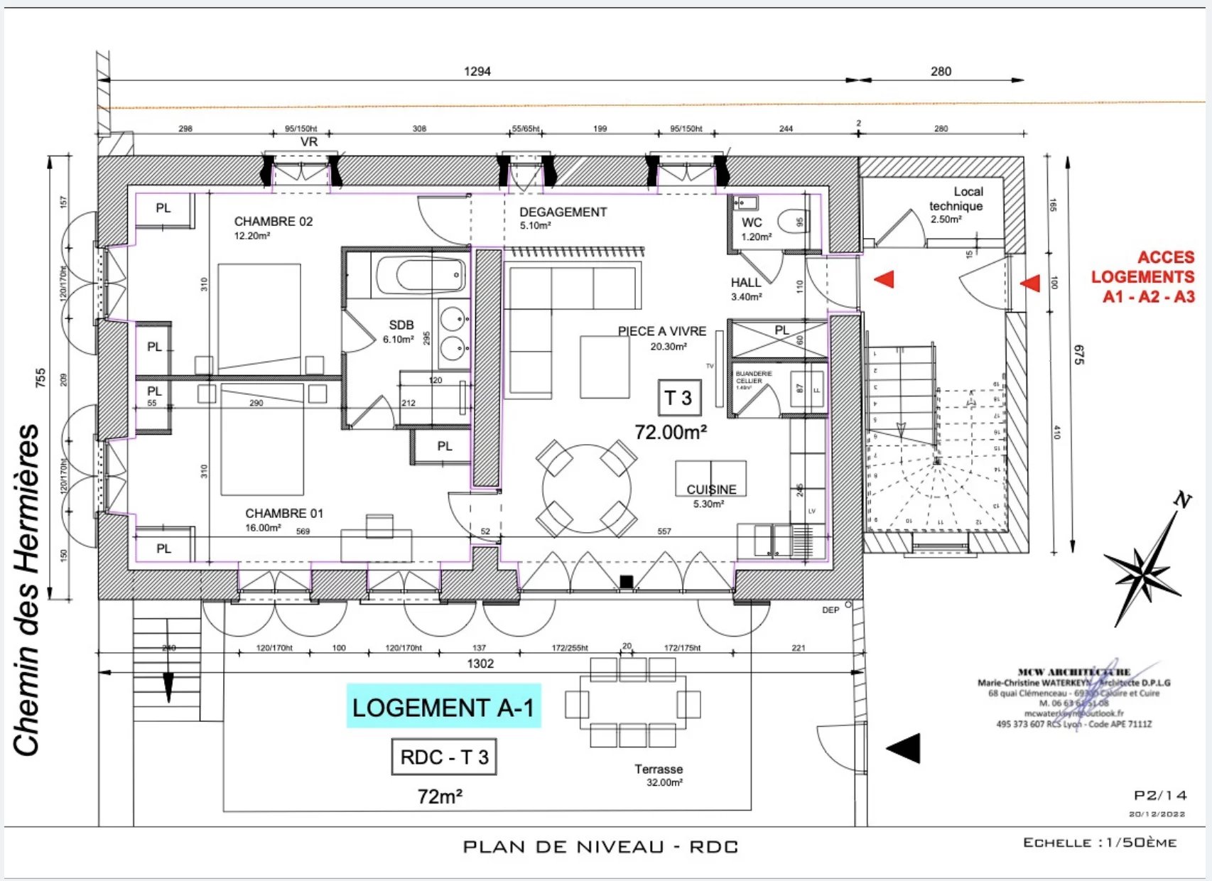 Francheville - Au coeur d'un parc  - T3 - 72m2 - Jardin 118m2 - Stationnement