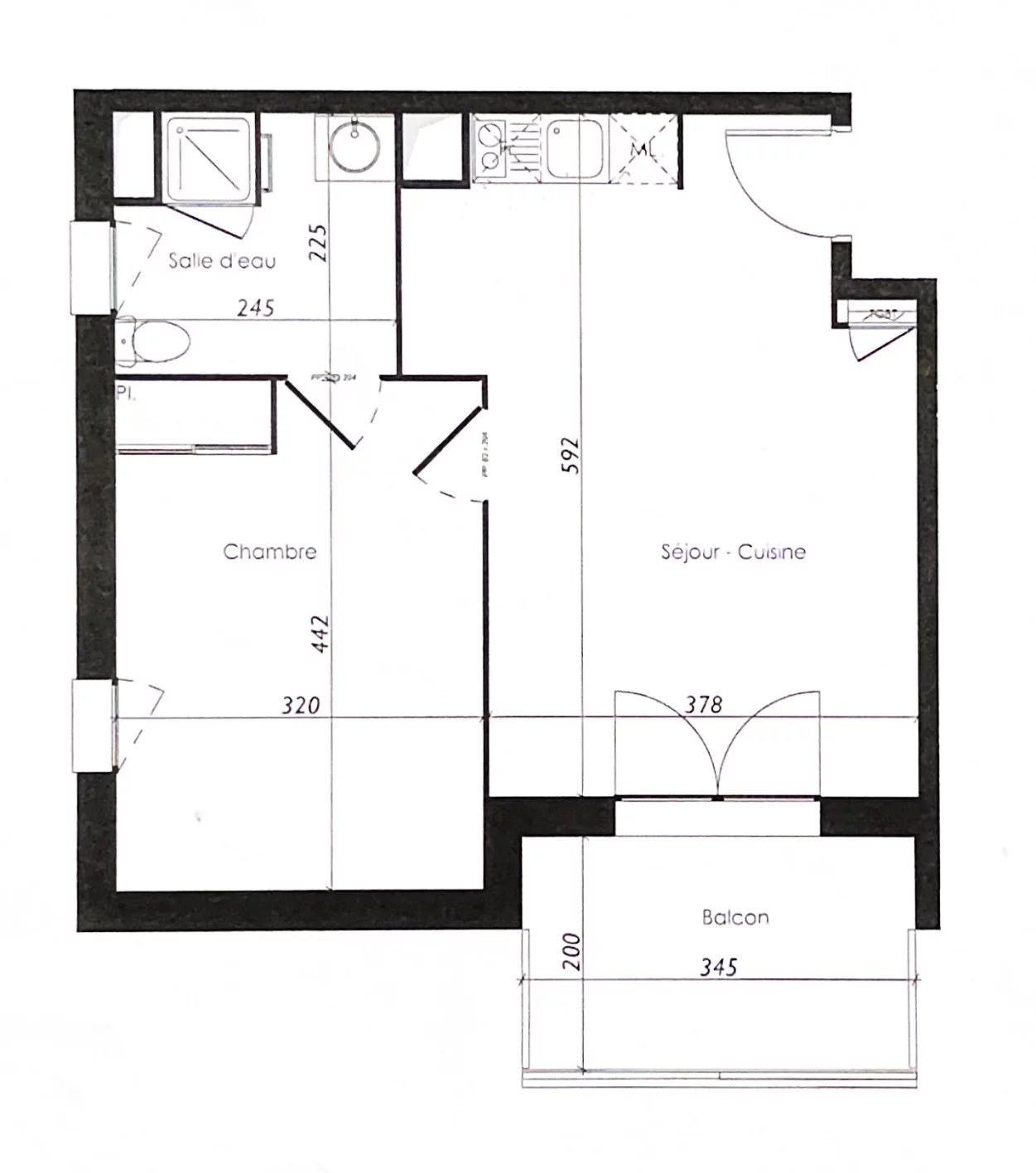 Appartement T2 - 42m² + balcon - 31500 TOULOUSE