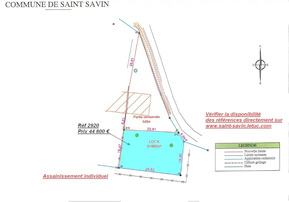 Vente Terrain Saint-Savin