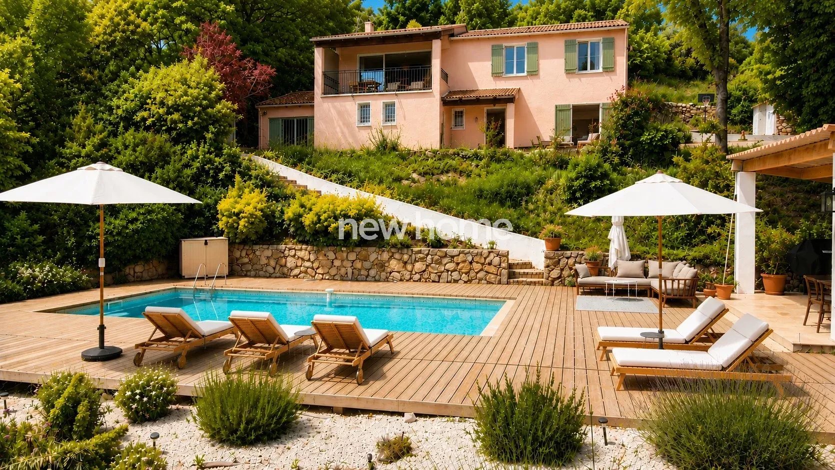 Charmante villa avec piscine et vue panoramique jusqu’à la Méditerranée dans le Pays de Fayence