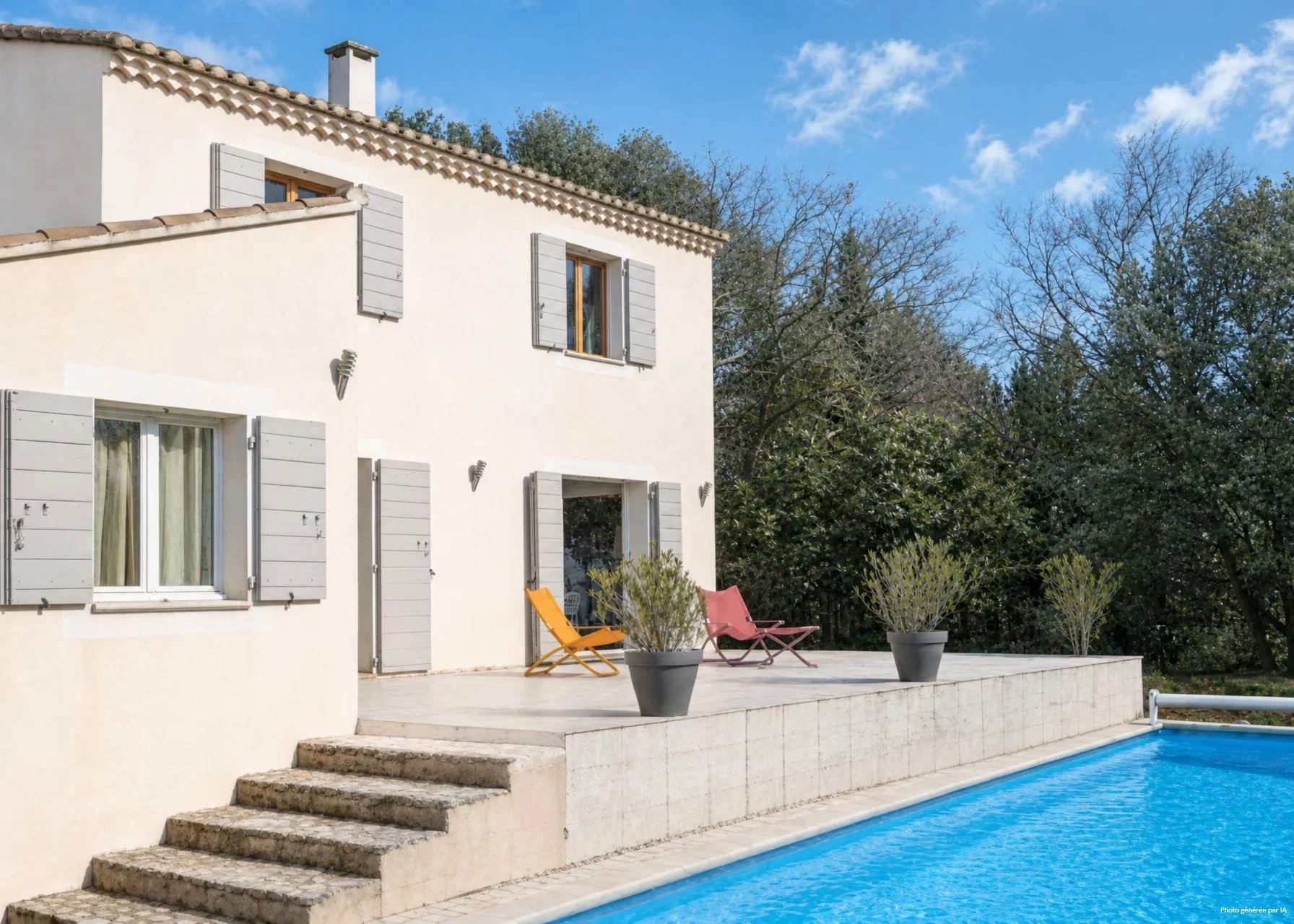 Cabrières-d'Avignon - Beautiful house with wooded grounds and swimming pool near the village