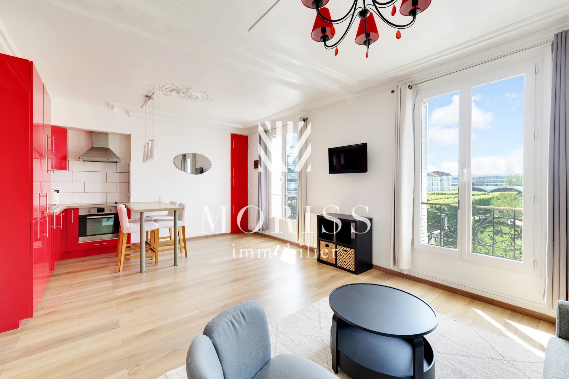 APPARTEMENT 3 PIÈCES / 55M2 / SQUARE DE GEYTER  / VUE DÉGAGÉE / - Image Array