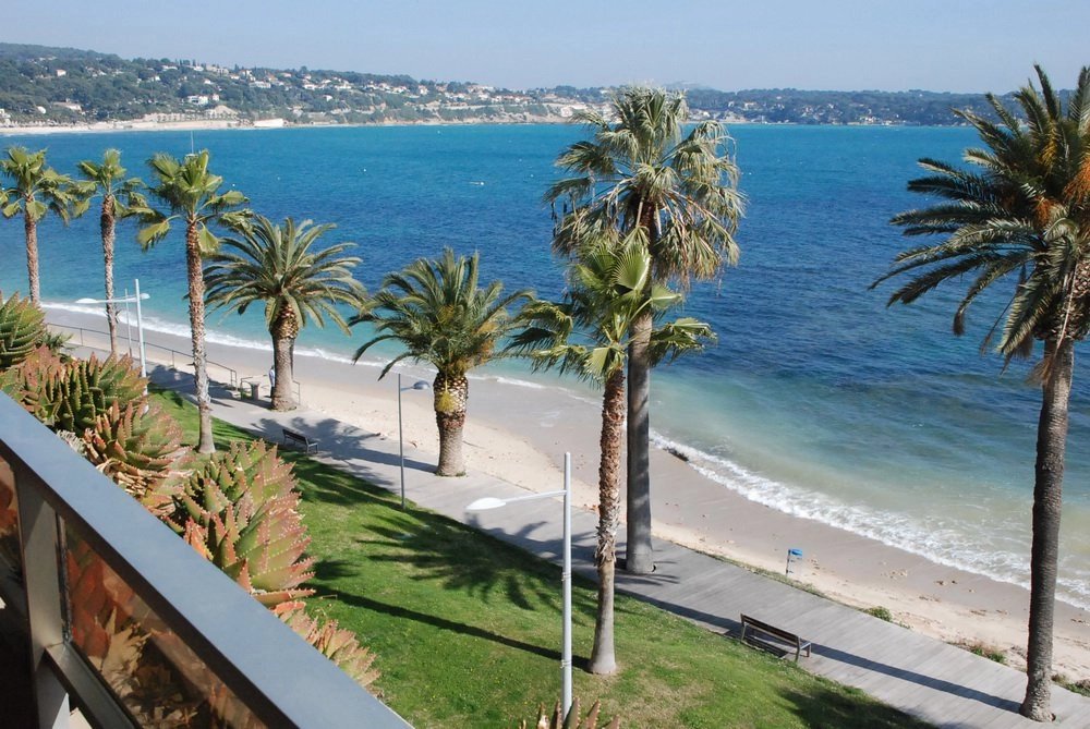 Beach in front of the building