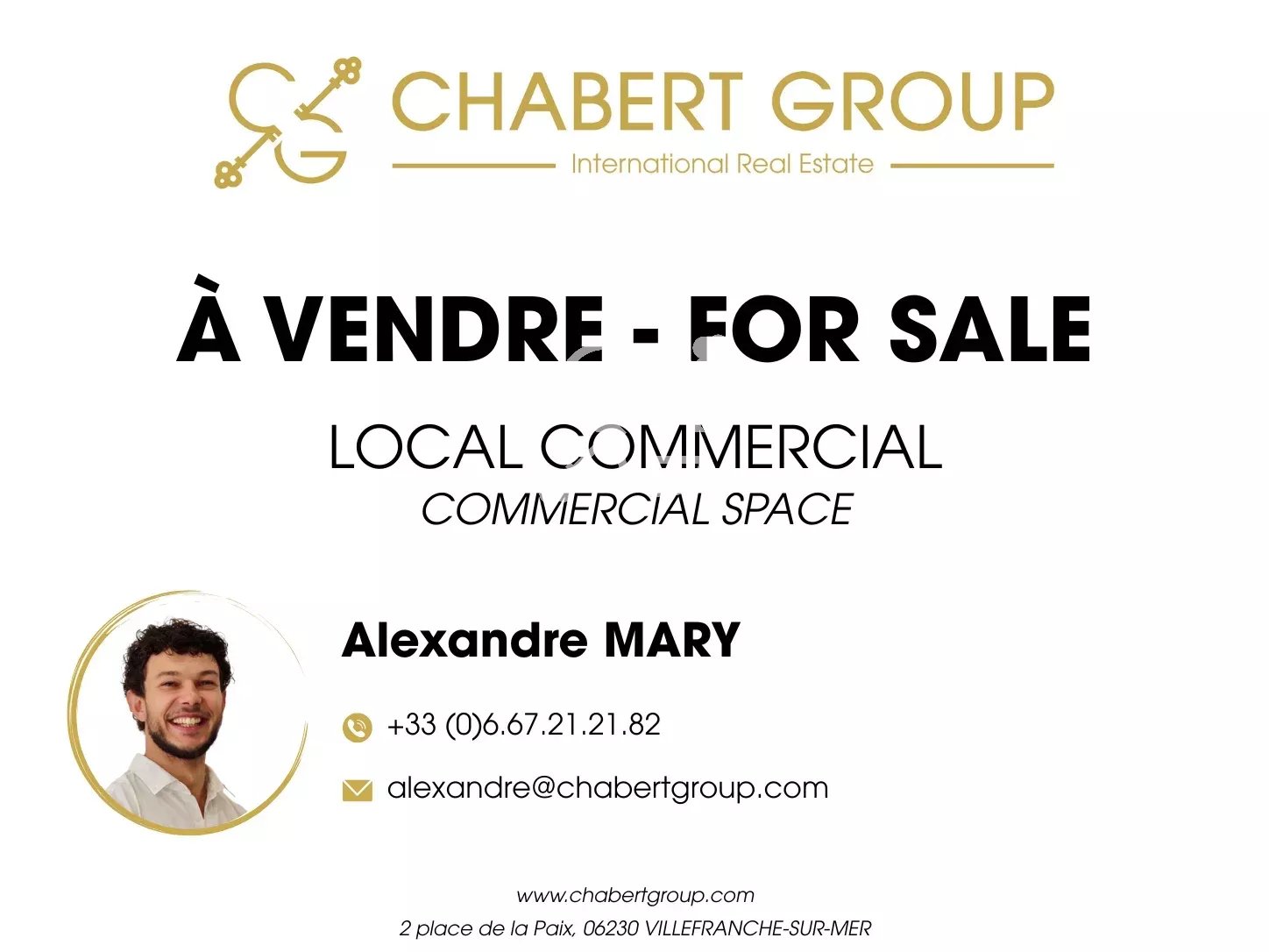 Vente Local commercial Villefranche-sur-Mer Vieille Ville