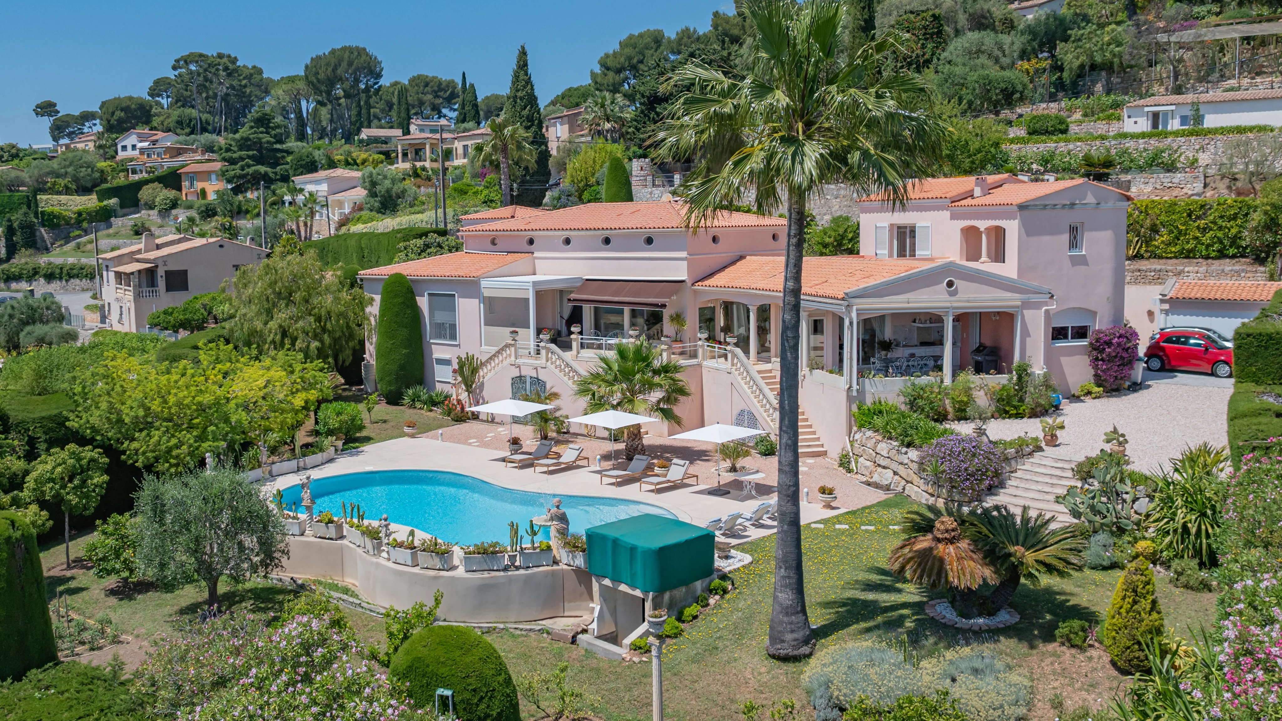 Mediterranean style villa with open sea view