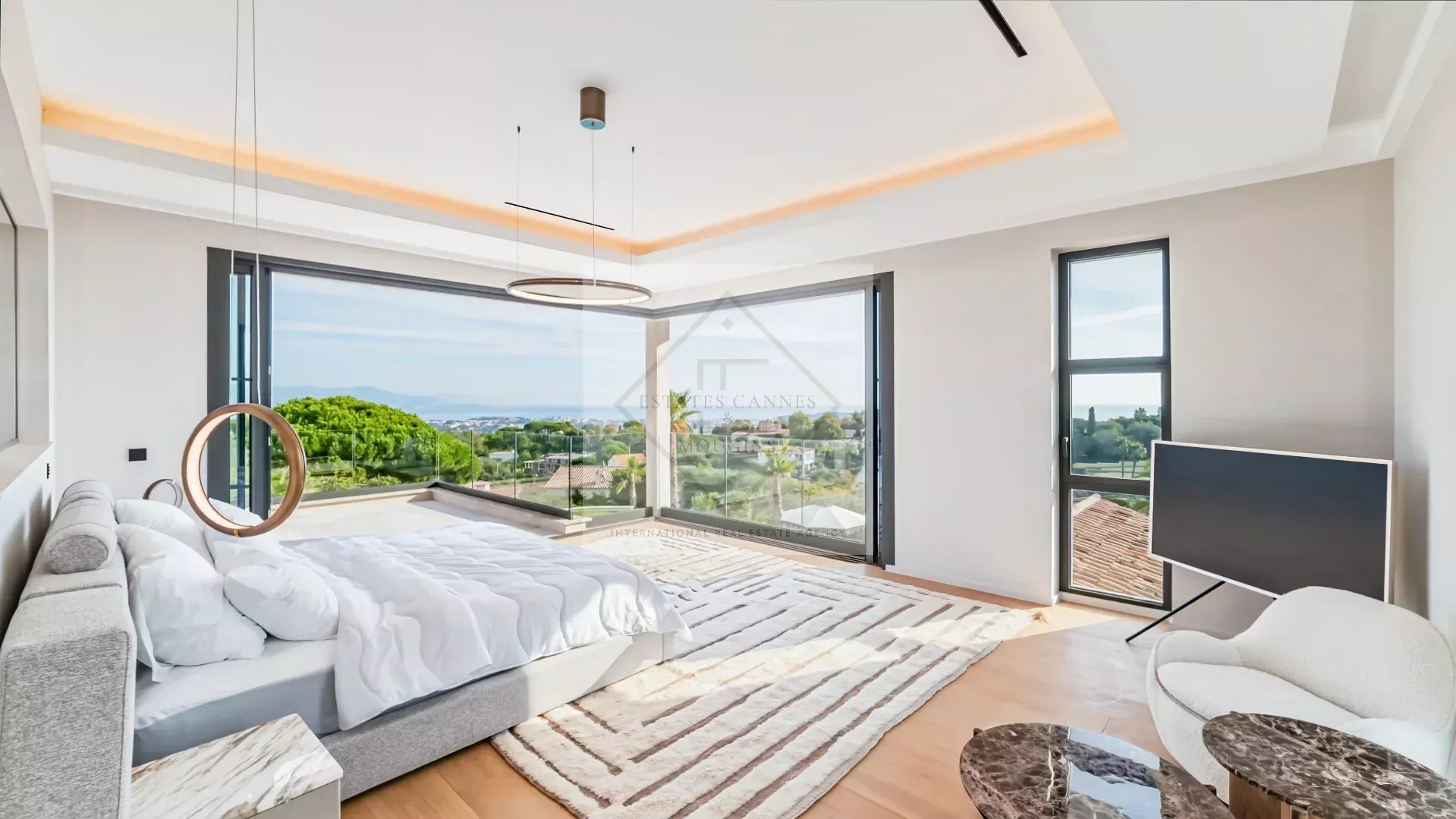 SUPER CANNES — EXCEPTIONAL BRAND-NEW CONTEMPORARY VILLA WITH PANORAMIC SEA VIEWS — photo 9