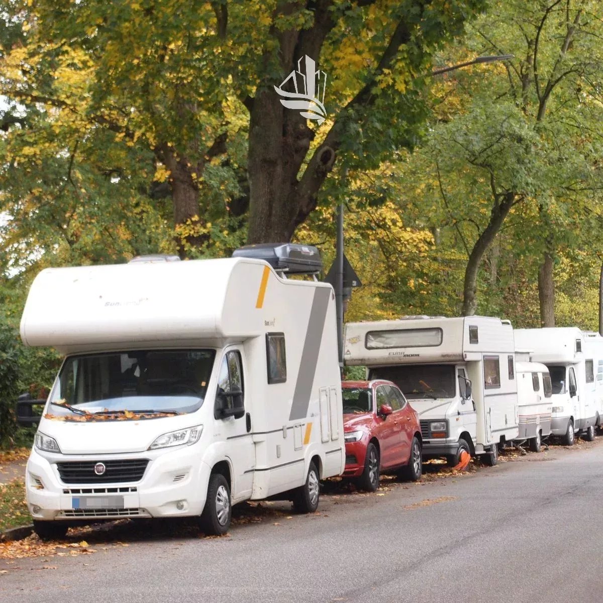 Wohnmobile in Wohngebieten