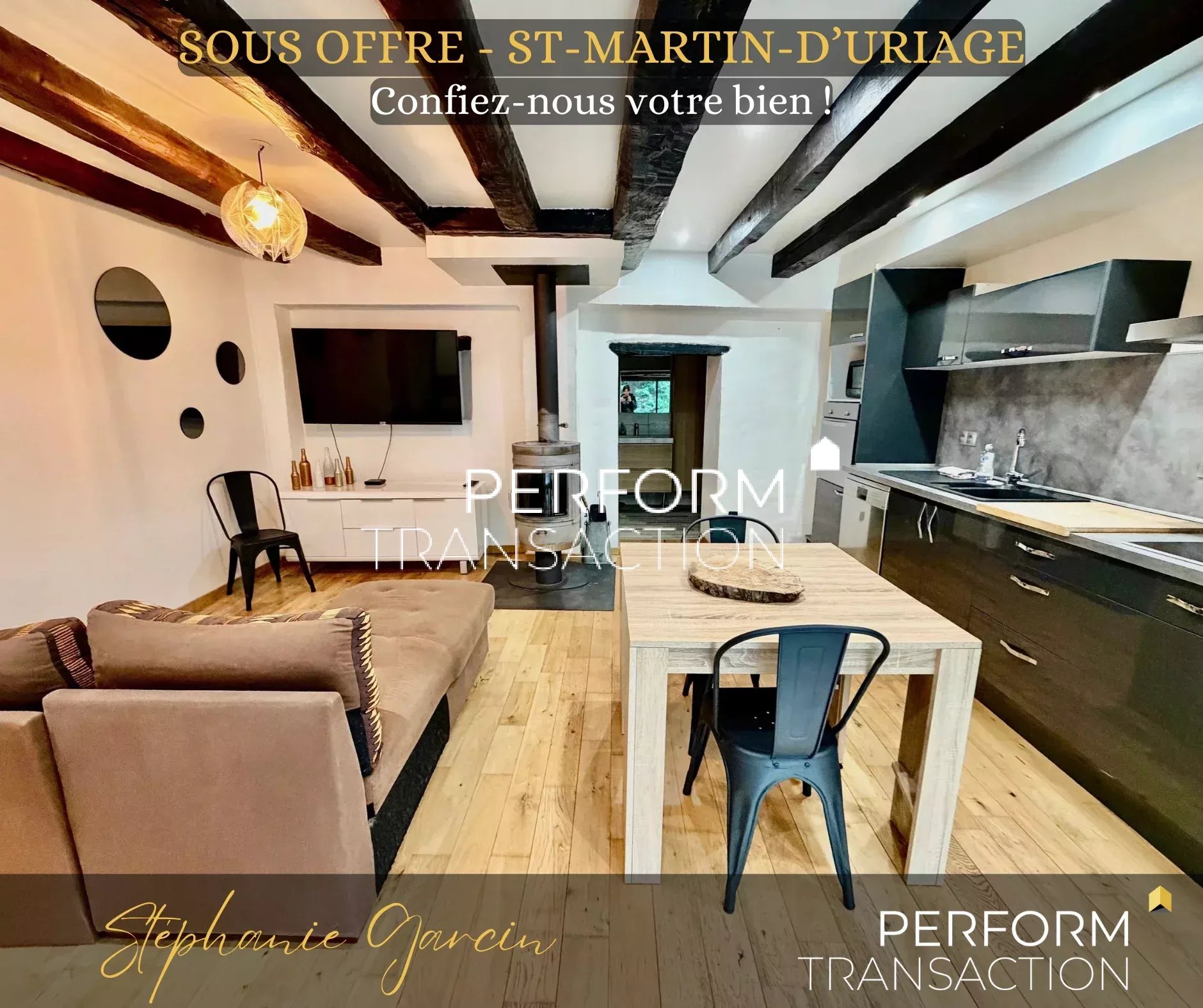 SAINT MARTIN D'URIAGE- Charmant T2 en rez de jardin