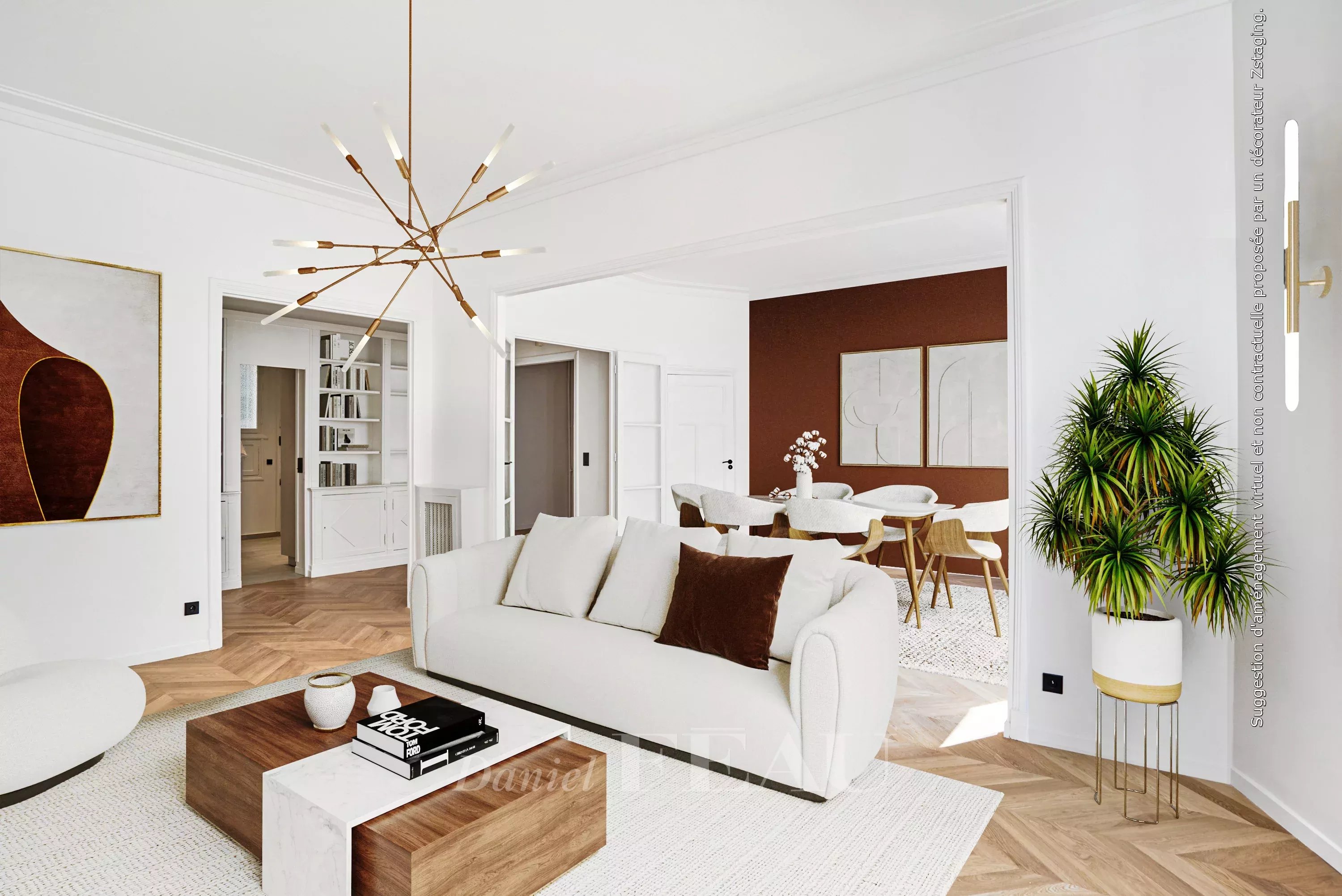 HOME STAGING SALON PARQUET LUMINEUX 