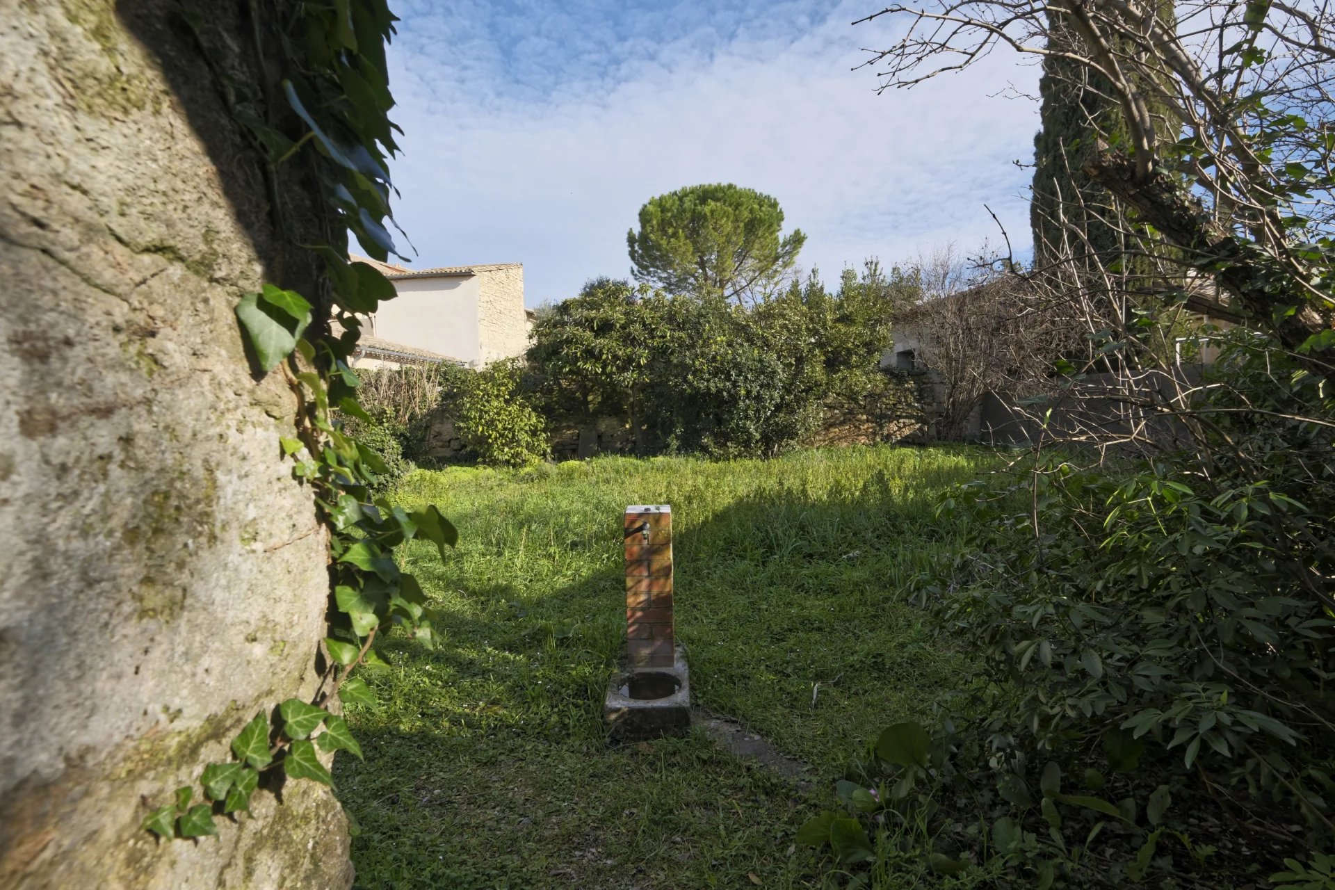 Une situation exceptionnelle : maison de ville avec jardin arboré clos et mazet indépendant