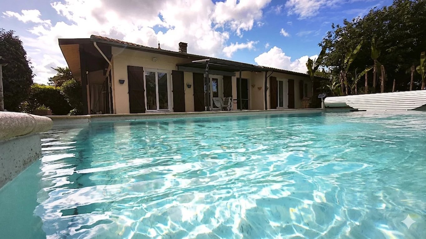 MIMBASTE, Maison année 1990 avec piscine