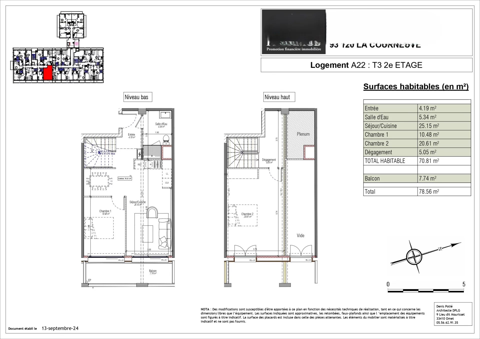 DUPLEX T3 75m² avec balcon - CENTRE VILLE