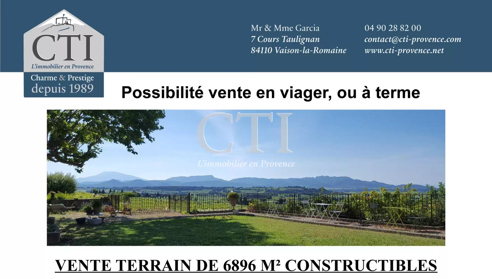 Vente Terrain constructible Camaret-sur-Aigues