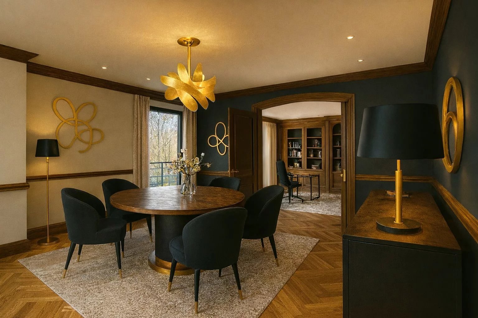 Elegant reception apartment in the heart of Champel