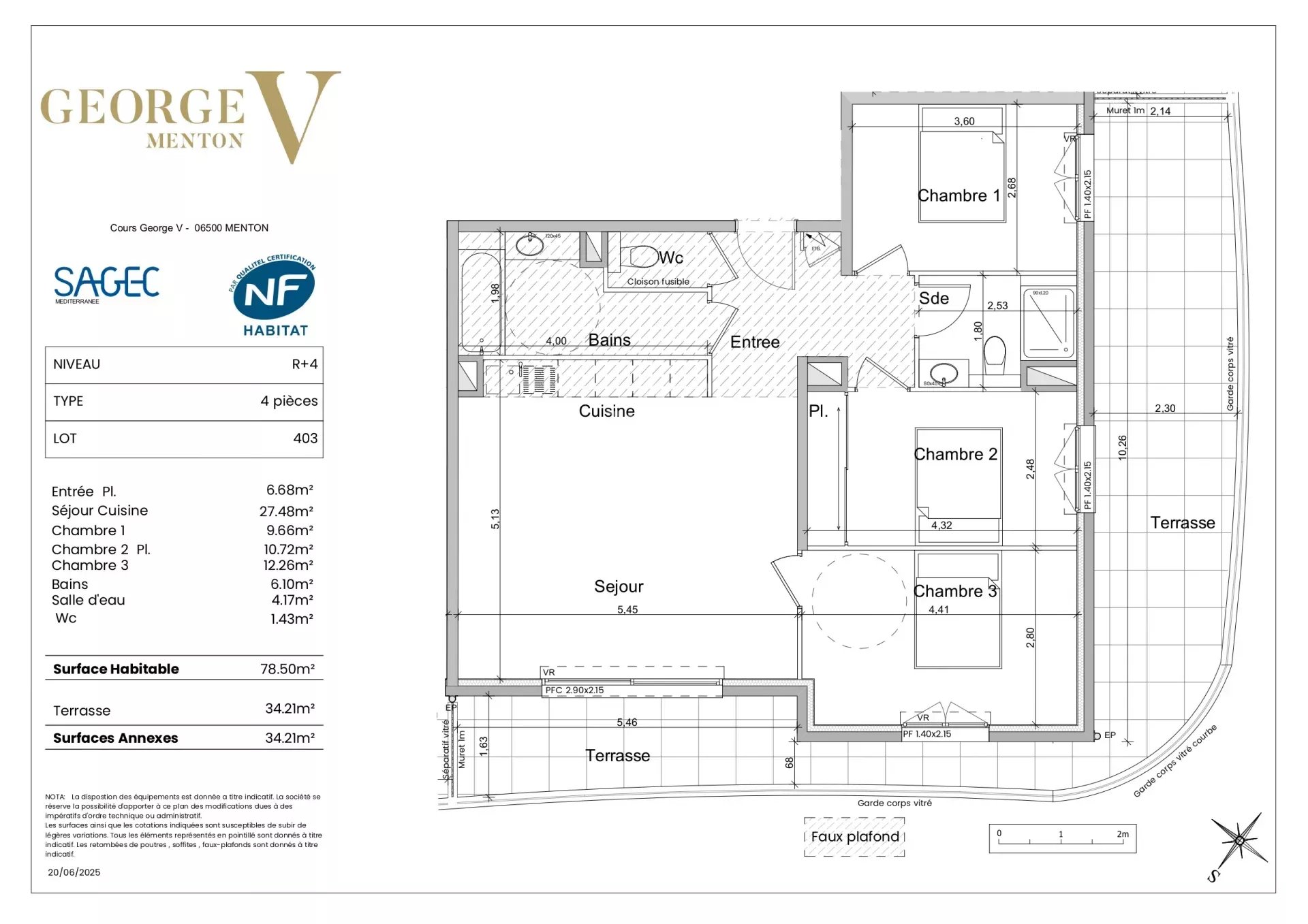 Quadrilocale in fase di realizzazione – Programma George V, Mentone centro