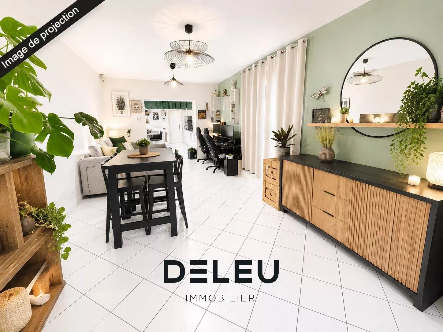 Maison lumineuse, 4 chambres avec jardinet et garage, à Wasquehal