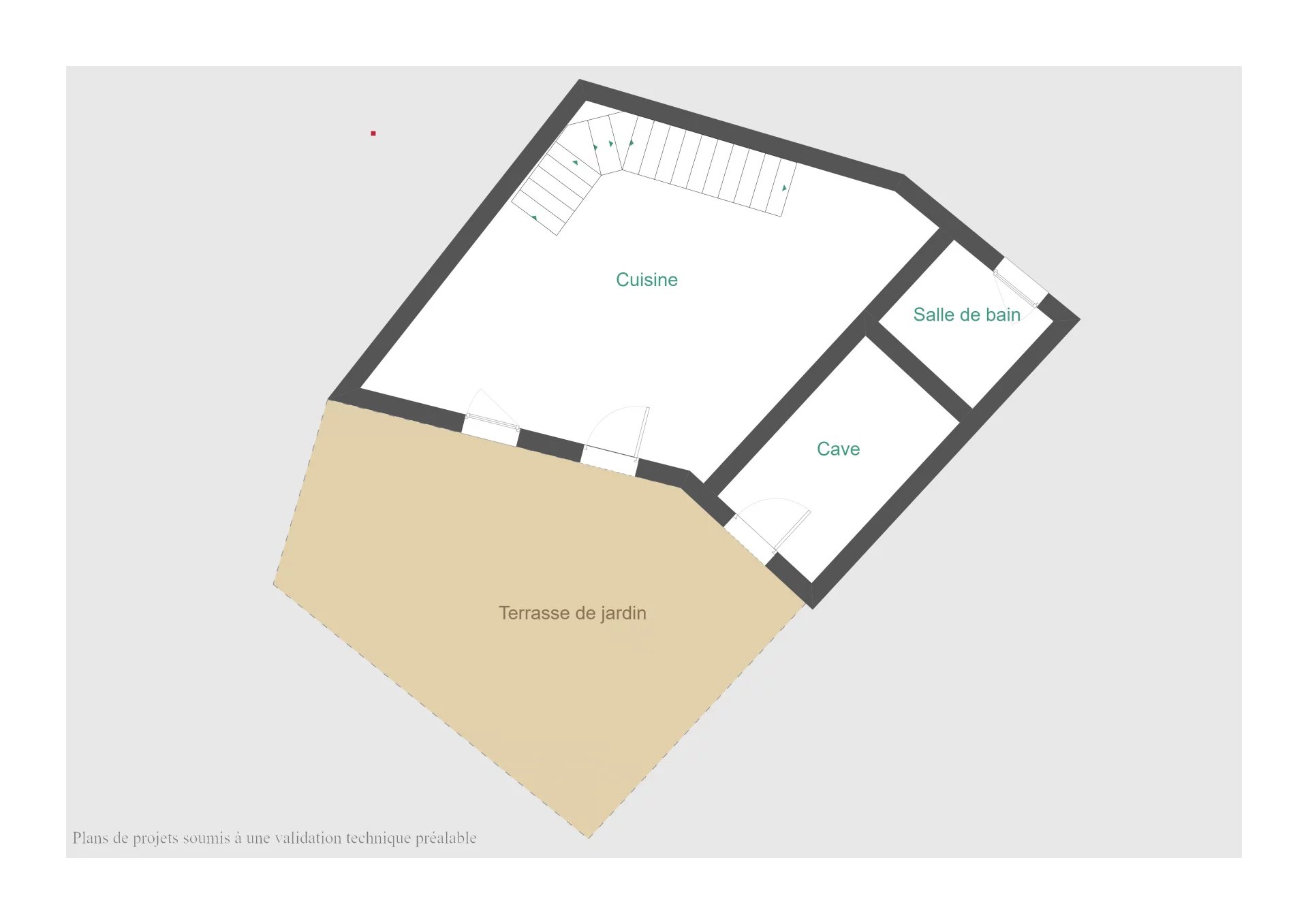 Appartement 60 m² avec une terrasse de 40 m²