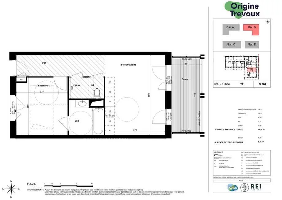 Appartement T2 46 m² - À partir de 208 000 € TTC