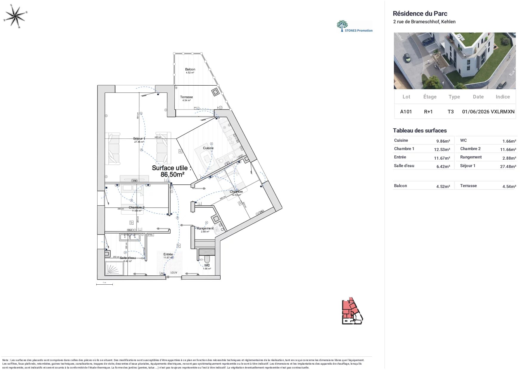 A VENDRE - Appartement 2 chambres à coucher - KEHLEN