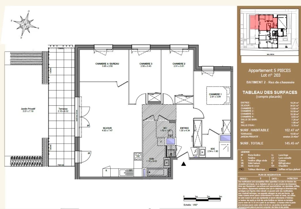 Appartement Type 5 de 102.47 m² - Bons en Chablais